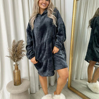 Oversized Fluffy Winter Blanket Hoodie