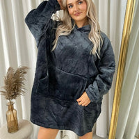 Oversized Fluffy Winter Blanket Hoodie
