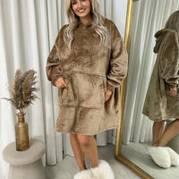 Oversized Fluffy Winter Blanket Hoodie