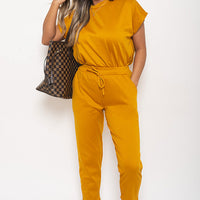 Short Sleeve Boxy Lounge Wear Co-ord Set