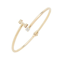 Initial Bangle Gold I-0