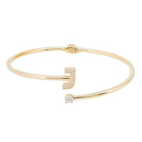 Initial Bangle Gold J-2