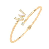 Initial Bangle Gold W-0
