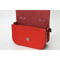 Aura Handmade Leather Bag - Pillar Box Red-3