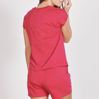 Amber Magenta Loungewear Soft Touch Shorts-2
