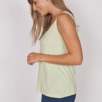 Camille Green Loose Fit Vest Top-1
