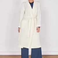 Dali Cream Longline Lightweight Coat-1