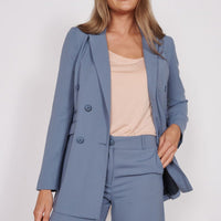Fern Blue Double Breasted Blazer-2