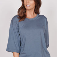 Gabi Blue Classic Oversized T-Shirt-1