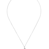 Large Angel Wing Necklace Silver-2