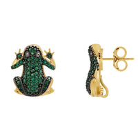 Leap Frog Stud Earrings Gold-2