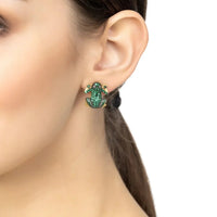 Leap Frog Stud Earrings Gold-1