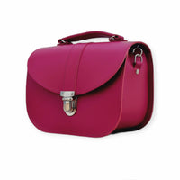 Olympia Handmade Leather Bag - Magenta-2