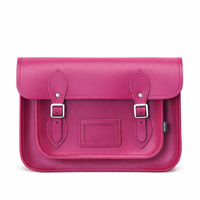Handmade Leather Satchel - Magenta-0