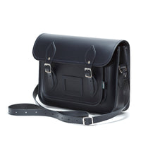 Handmade Leather Satchel - Navy Blue-3
