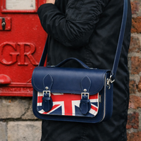 Union Jack Midi Satchel - Navy-1
