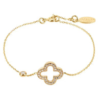 Byzantine Open Clover Bracelet Gold-0