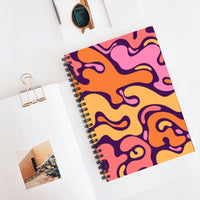 Orange and Pink Funky A5 Spiral Notebook