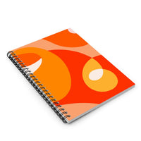 Orange Abstract Pattern A5 Spiral Notebook