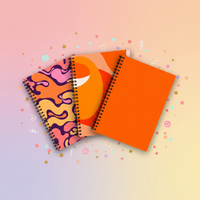 Orange Spiral Pack Of 3 Funky Notebooks