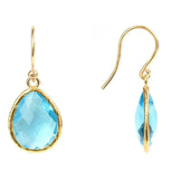 Petite Drop Earrings Blue Topaz Hydro Gold-2