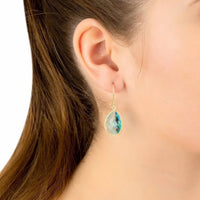 Petite Drop Earrings Blue Topaz Hydro Gold-1