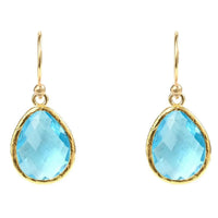 Petite Drop Earrings Blue Topaz Hydro Gold-0