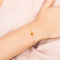 Pisa Mini Teardrop Bracelet Gold Citrine-1