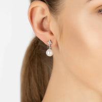 Polaris North Star Pearl Earrings Silver-1