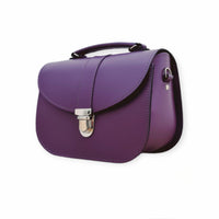 Olympia Handmade Leather Bag - Purple-2