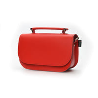 Aura Handmade Leather Bag - Pillar Box Red-2