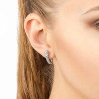 Snake Huggie Hoops Silver-1