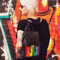 Soft Leather Backpack - Pride Rainbow-1