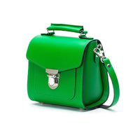 Handmade Leather Sugarcube Handbag - Green-3