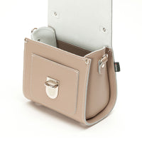 Handmade Leather Sugarcube Handbag - Iced Coffee-4