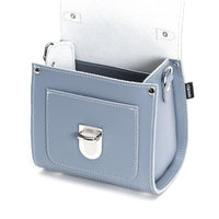 Handmade Leather Sugarcube Handbag - Lilac Grey-4
