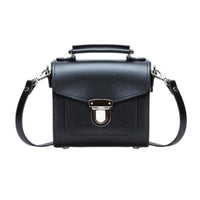 Handmade Leather Sugarcube Handbag - Black-0