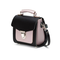 Handmade Leather Sugarcube Handbag - Rose Truffle-3