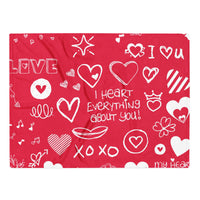 Red Hearts Valentine's Day Blanket