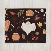 Black Fun Icon Halloween Blanket