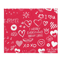 Red Hearts Valentine's Day Blanket
