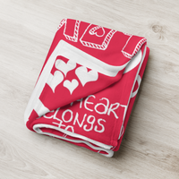Red Hearts Valentine's Day Blanket