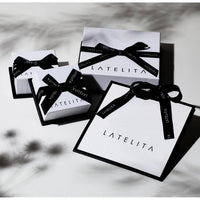 Black and white gift boxes with ribbon, for cufflinks