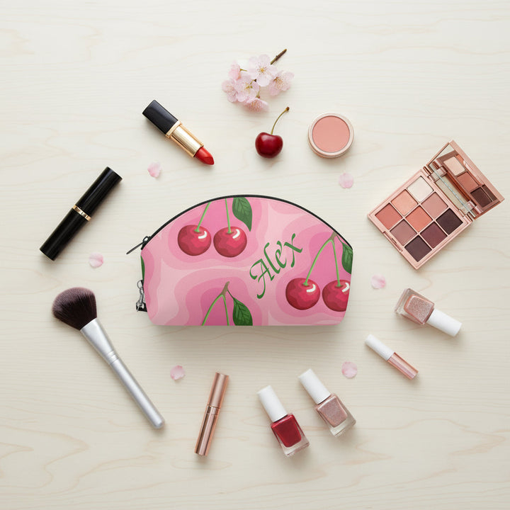 Personalized Cherry Curve Makeup Cases