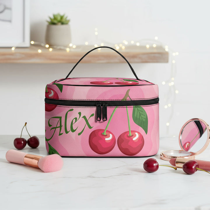 Personalized Leather Cosmetic Organizers & Makeup Bags