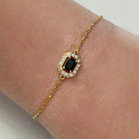 Whistledown Gemstone Bracelet Emerald Gold-3