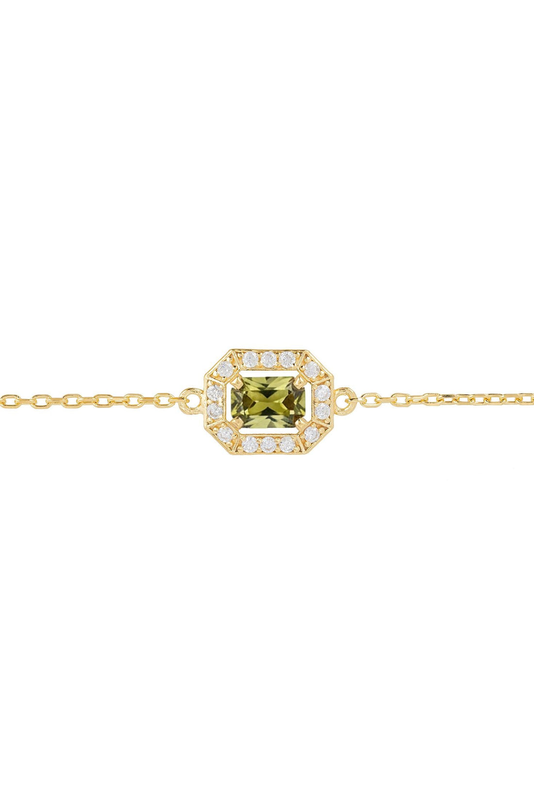 Whistledown Gemstone Bracelet Peridot Gold-2