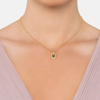 Whistledown Gemstone Pendant Necklace Peridot Gold-1