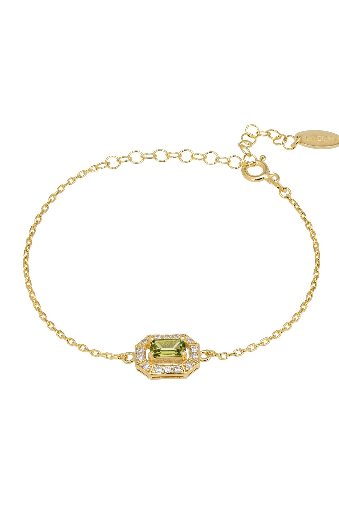 Whistledown Gemstone Bracelet Peridot Gold-0