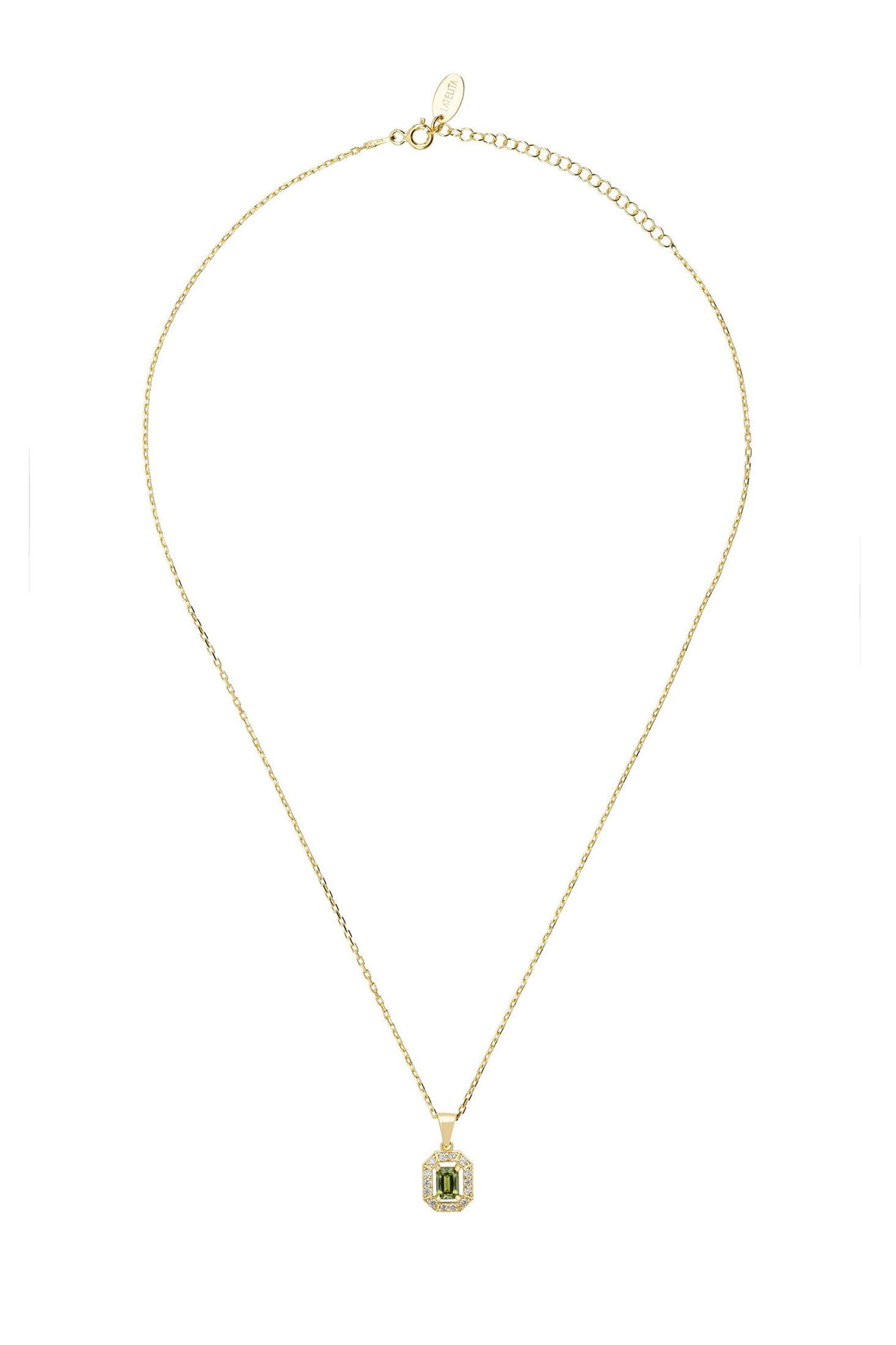 Whistledown Gemstone Pendant Necklace Peridot Gold-3